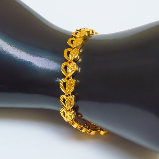 Gold-Plated Heart Bracelets