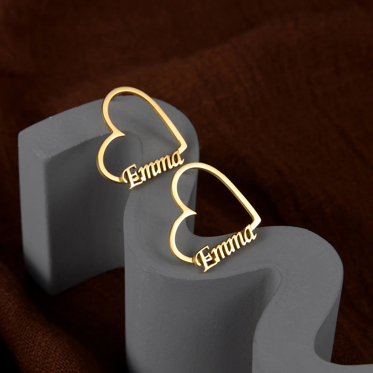 Personalised Name Earrings Stainless Steel