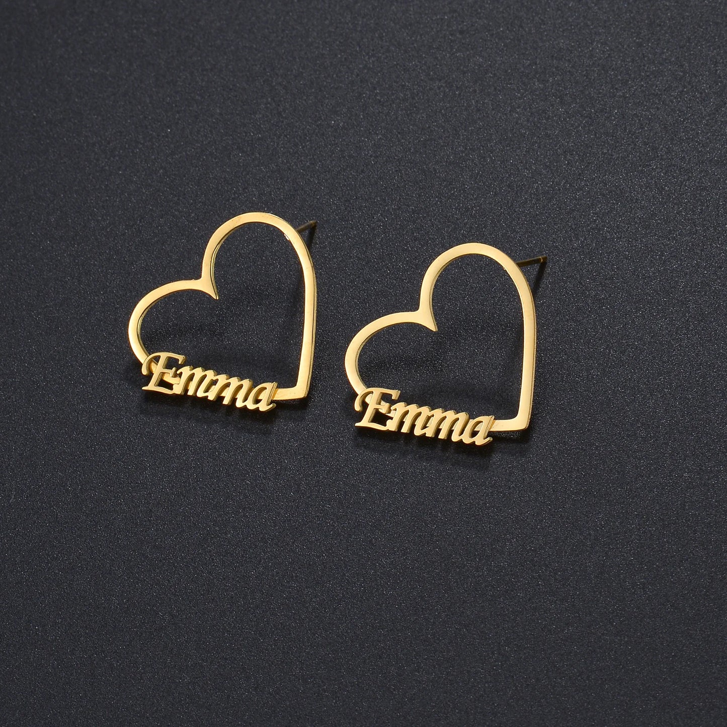 Personalised Name Earrings Stainless Steel