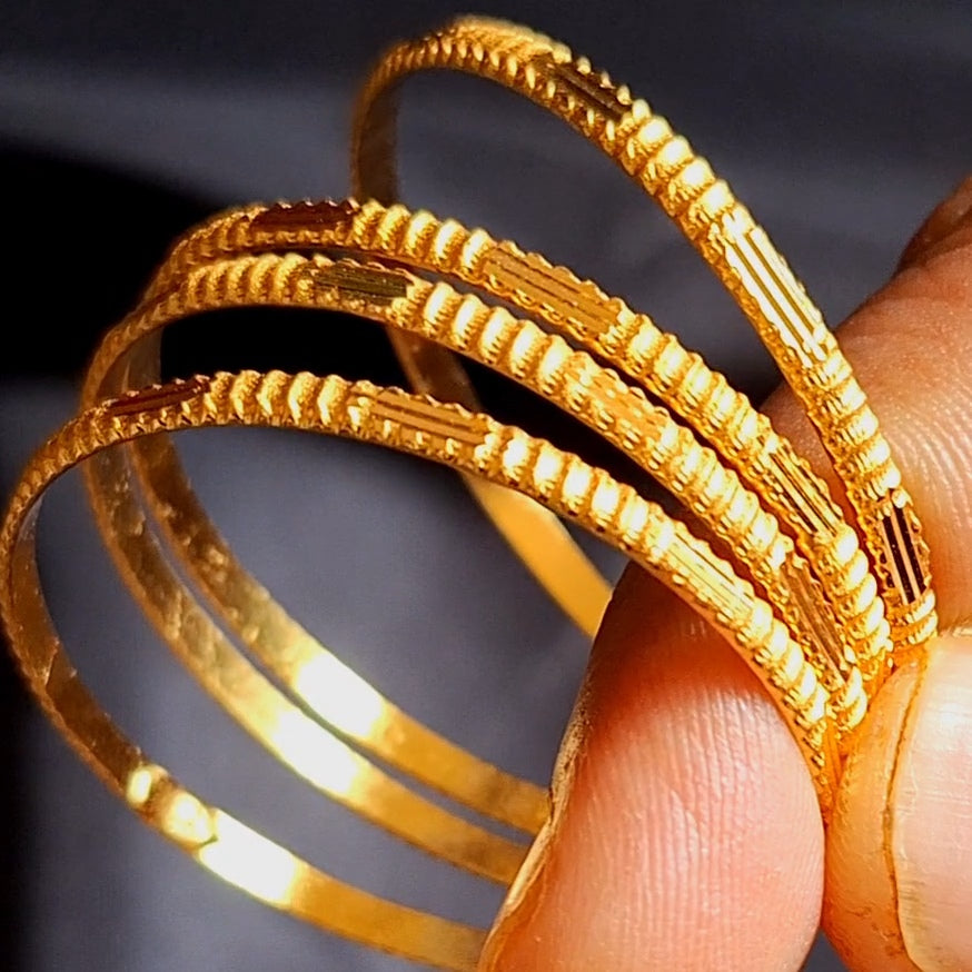 Gold plated kids bangle