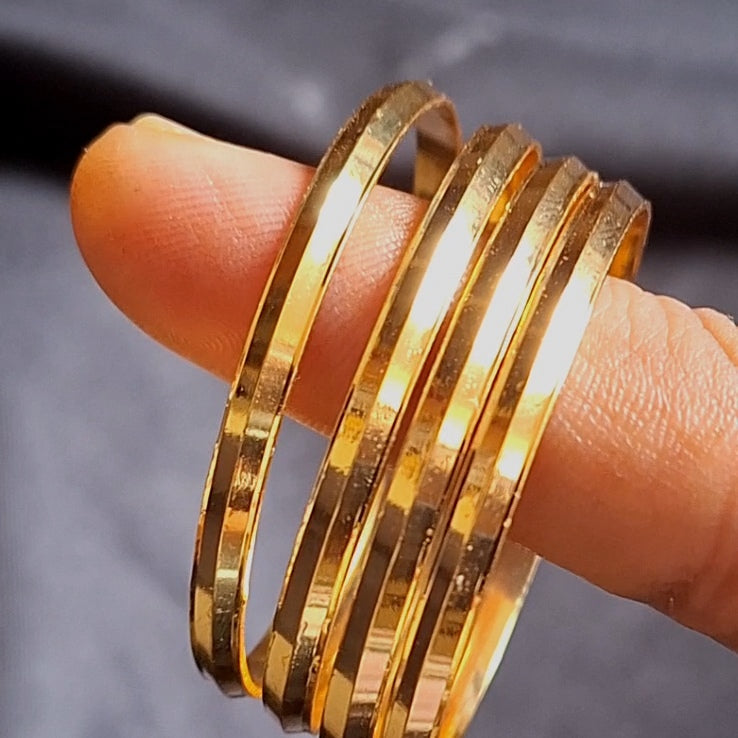 Gold plated kids bangle