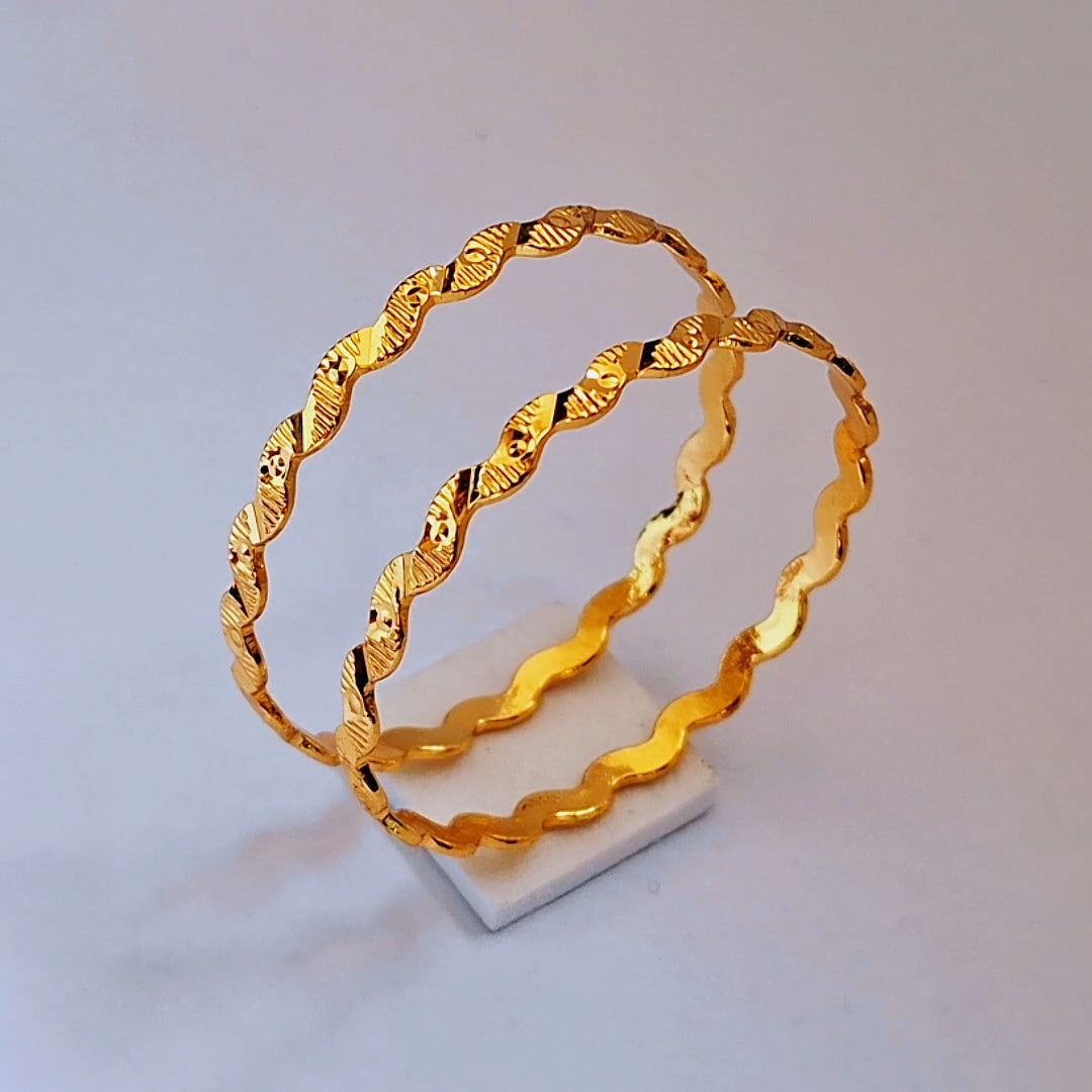 Gold plated kids bangle