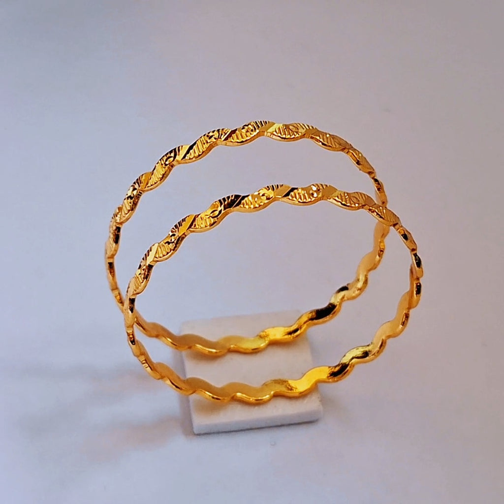 Gold plated kids bangle