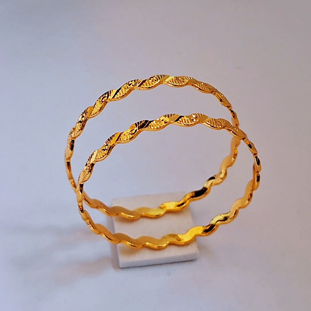 Gold plated kids bangle