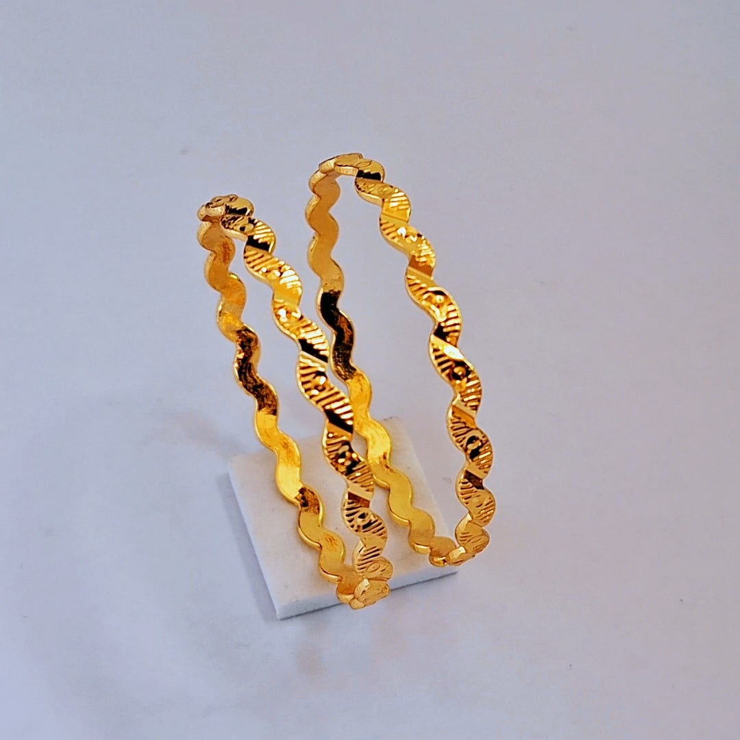 Gold plated kids bangle