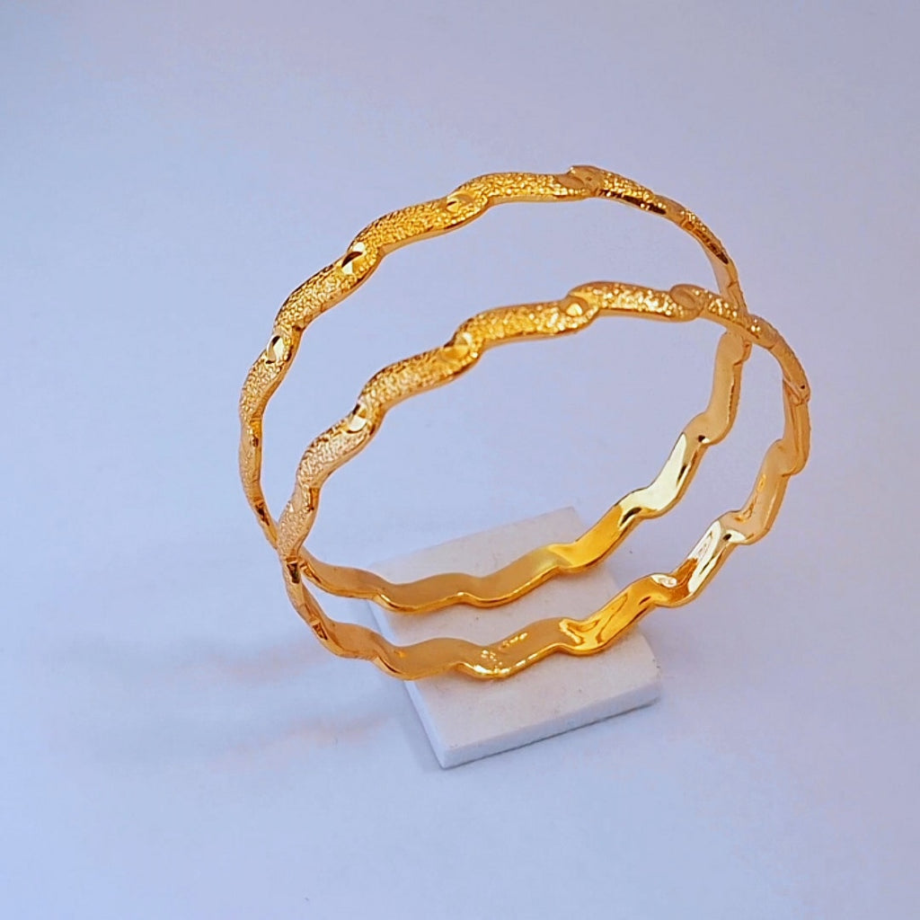 Gold plated kids bangle