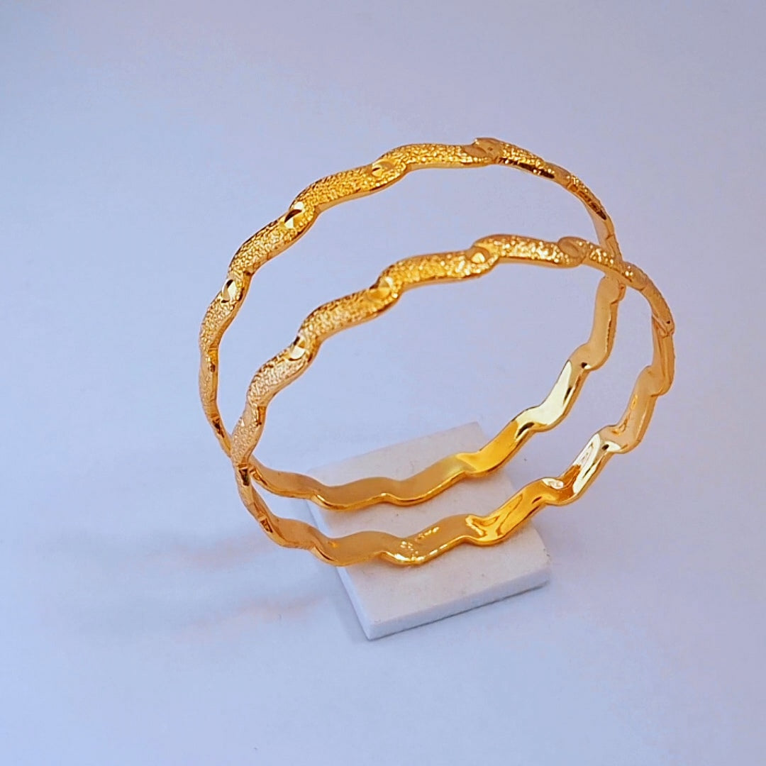 Gold plated kids bangle