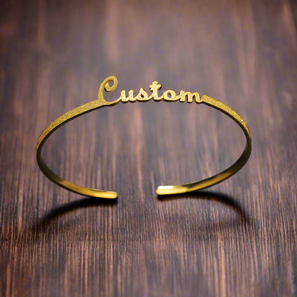 European And American DIY Custom Stainless Steel Bracelets With Drawings