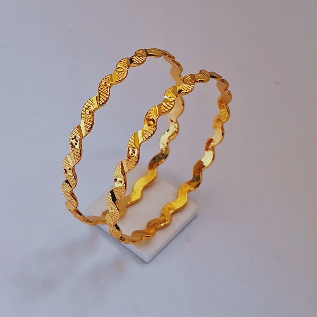 Gold plated kids bangle