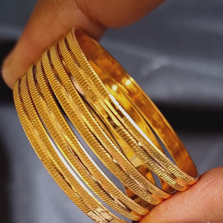 Gold plated kids bangle