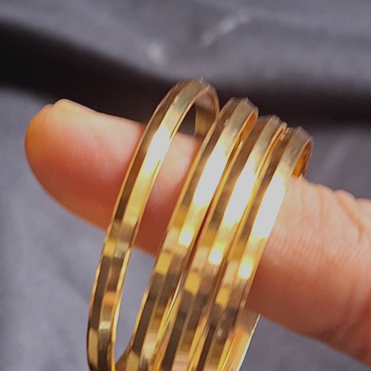 Gold plated kids bangle