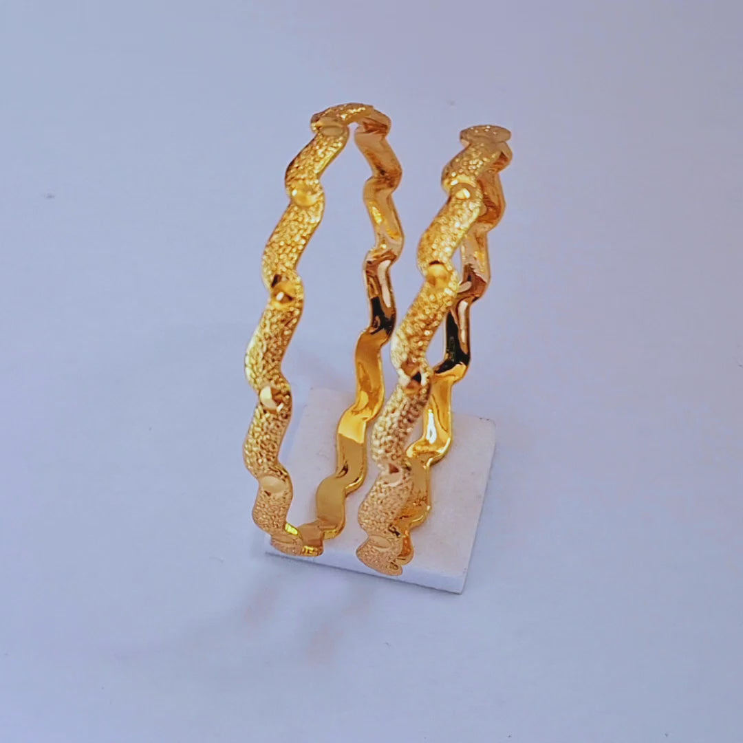 Gold plated kids bangle