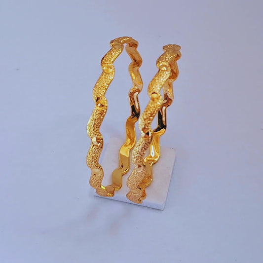 Gold plated kids bangle