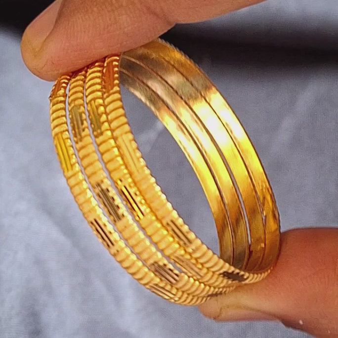 Gold plated kids bangle