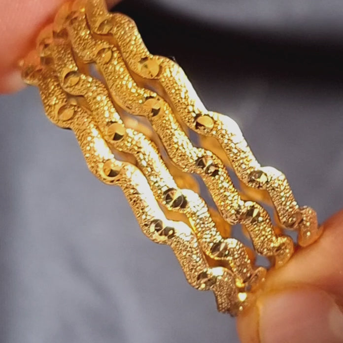 Gold plated kids bangle