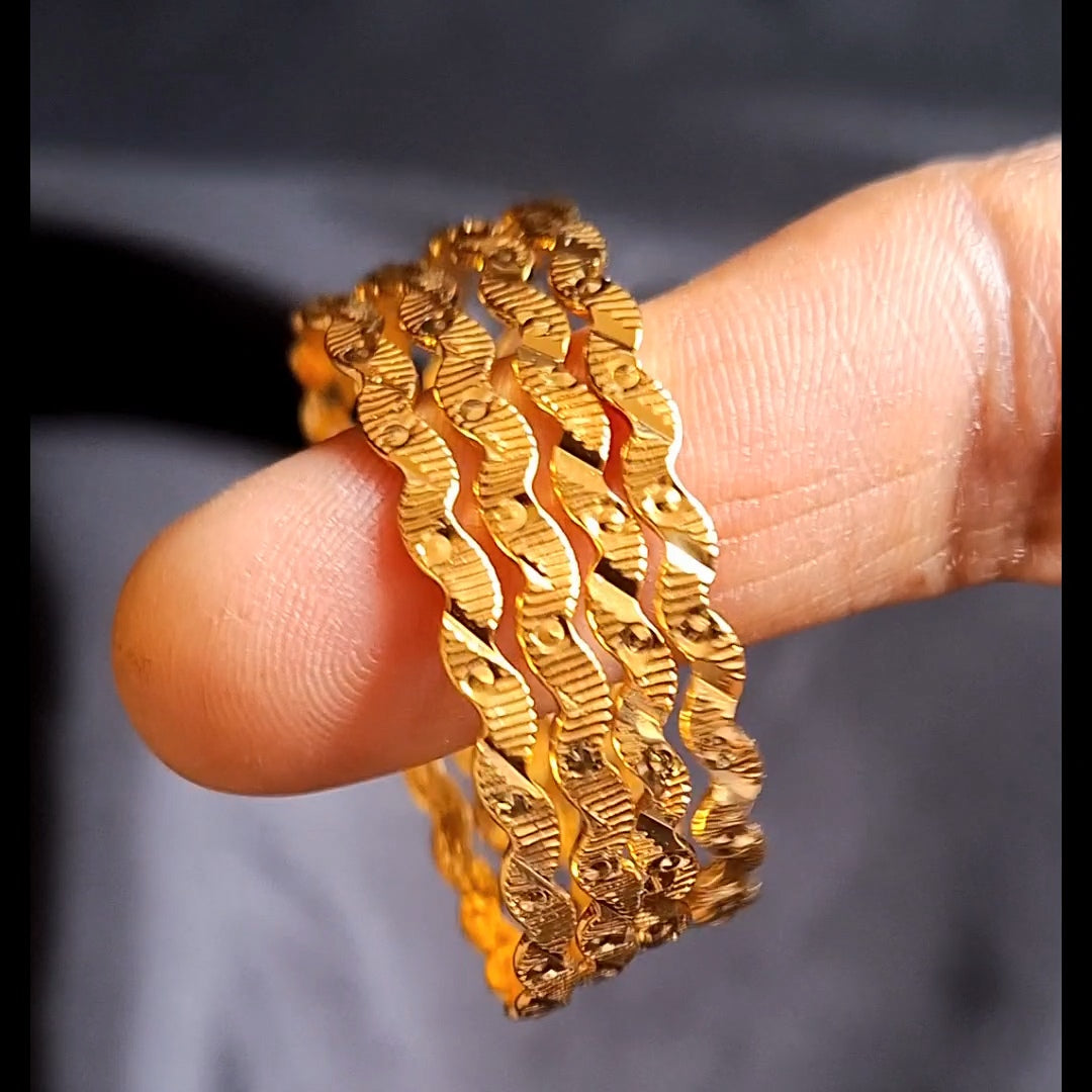 Gold plated kids bangle