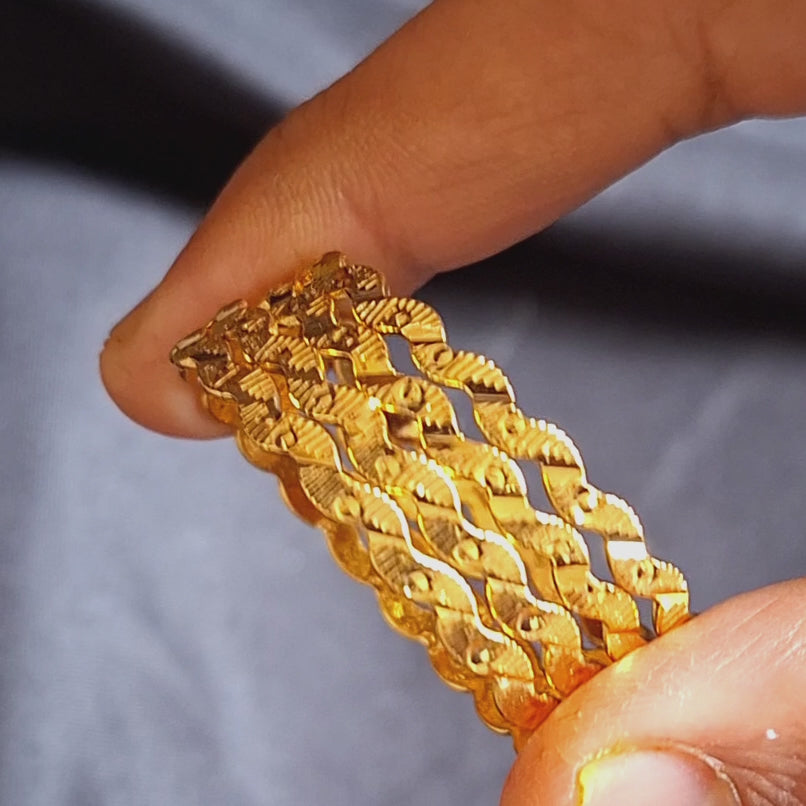 Gold plated kids bangle