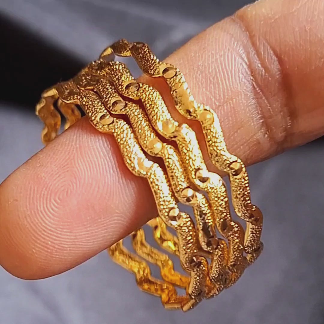 Gold plated kids bangle