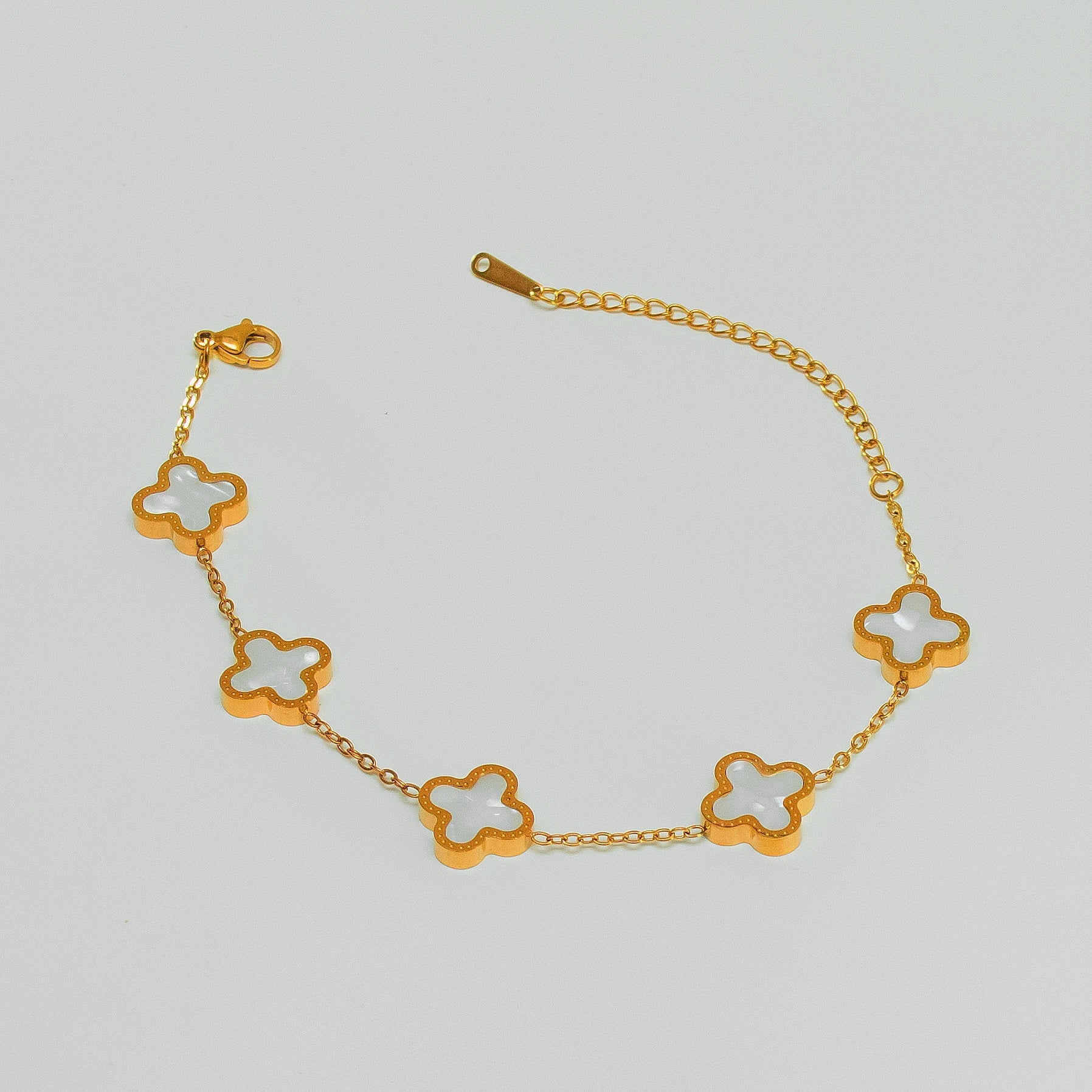 Gold-Plated Clover Bracelets