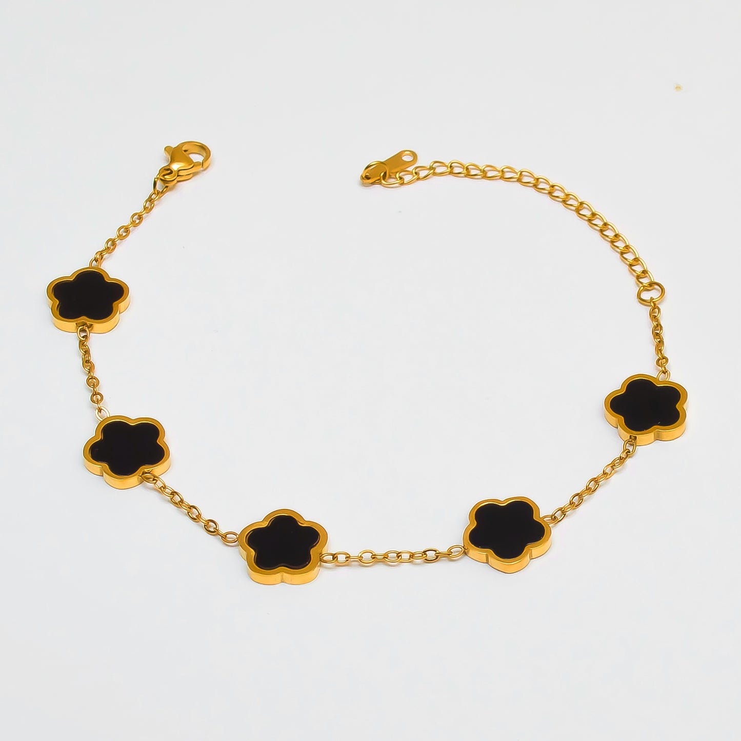 Gold-Plated Clover Bracelets